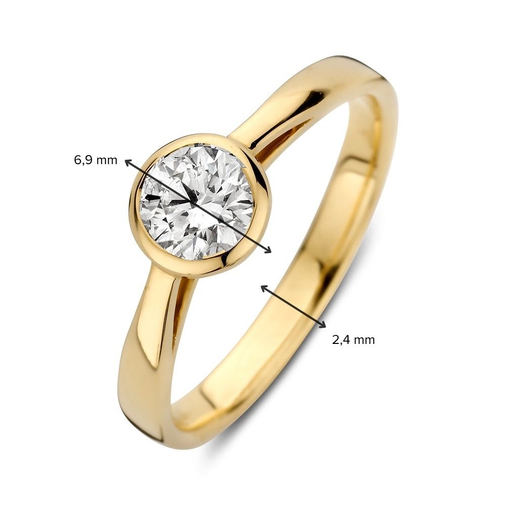 Ring Lilie 0,75 ct. Gelbgold