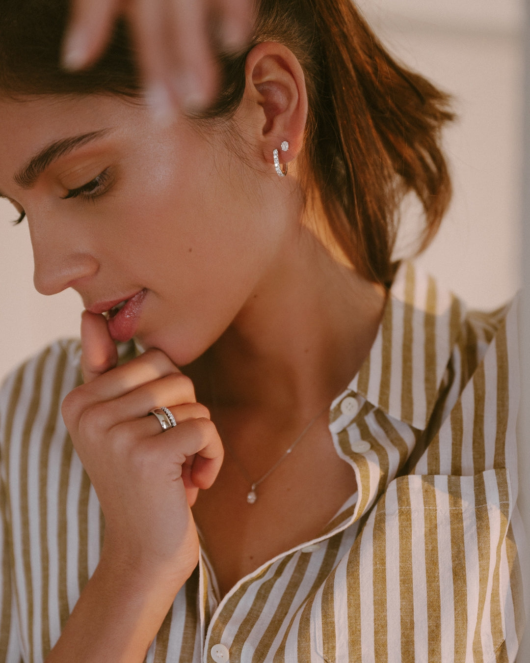 Franky Ohrstecker 0,50 ct. Weißgold