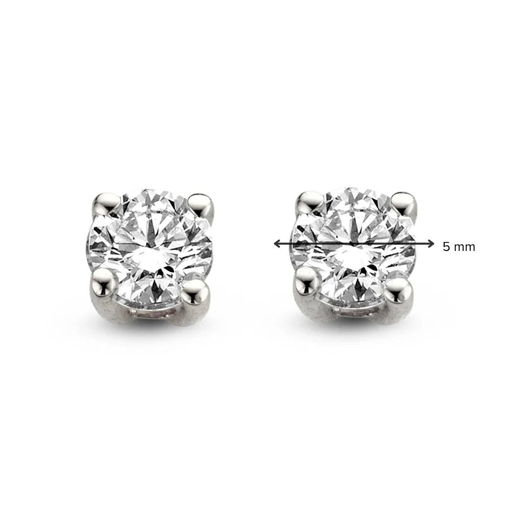 Olivia-Ohrstecker 1,00 ct. Weißgold