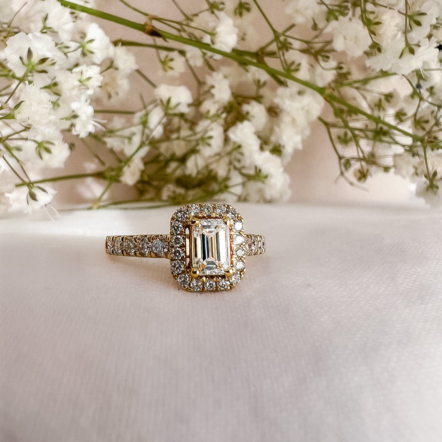 Ring Efeu Royal 1,00 ct. Gelbgold