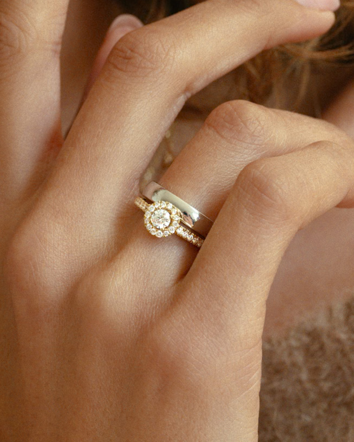 Ehering Jess Weißgold 4mm