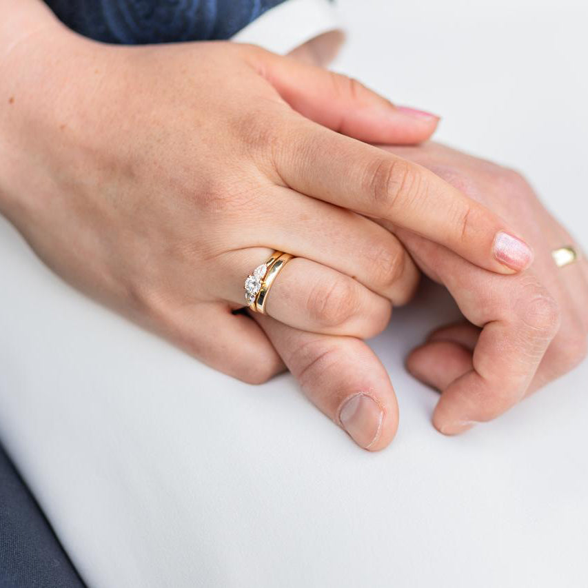 Aurore couple engagement ring