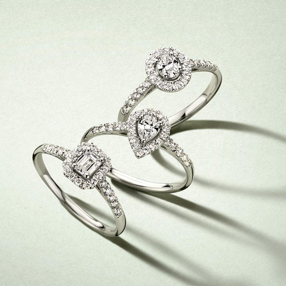 Diamanten aanzoeksring