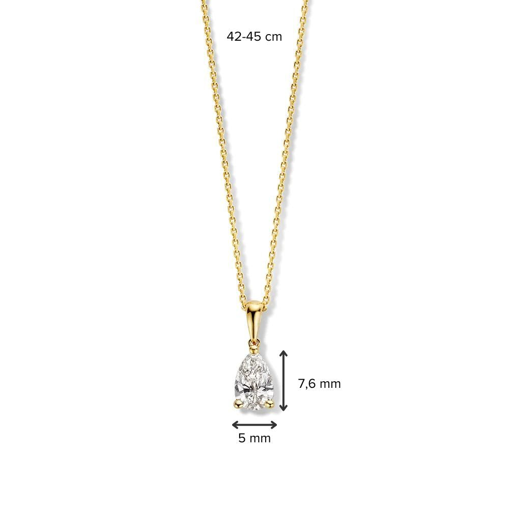 Halskette Ava 0,50 ct. Gelbgold