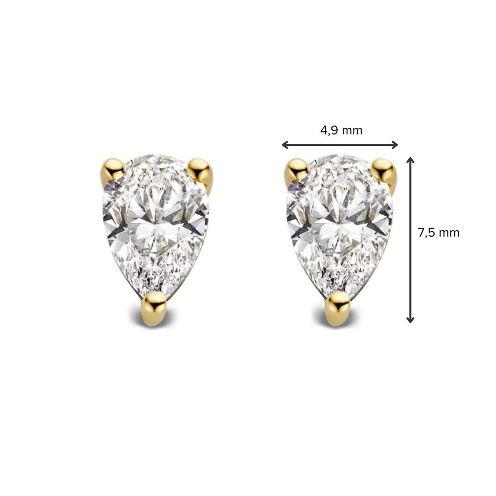 Ohrstecker Ava 1,00 ct. Gelbgold
