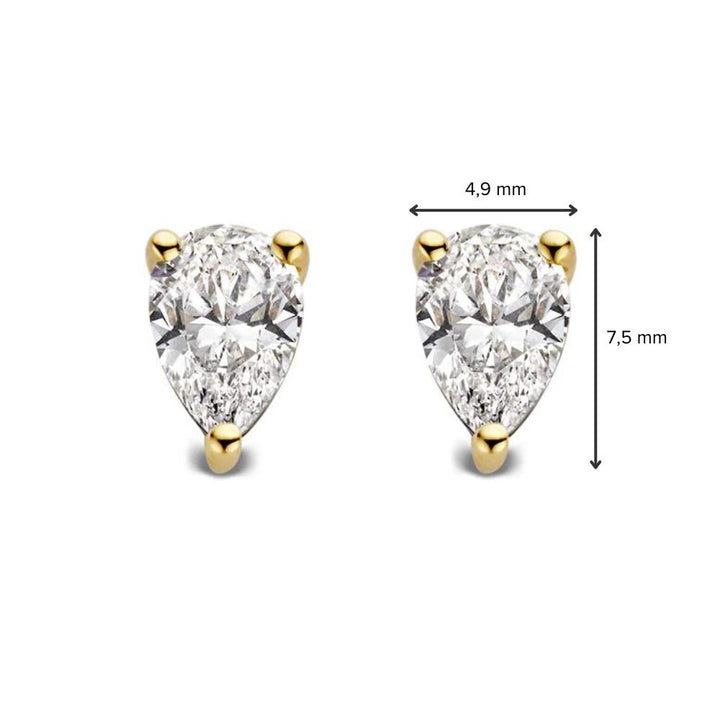 Ohrstecker Ava 1,00 ct. Gelbgold