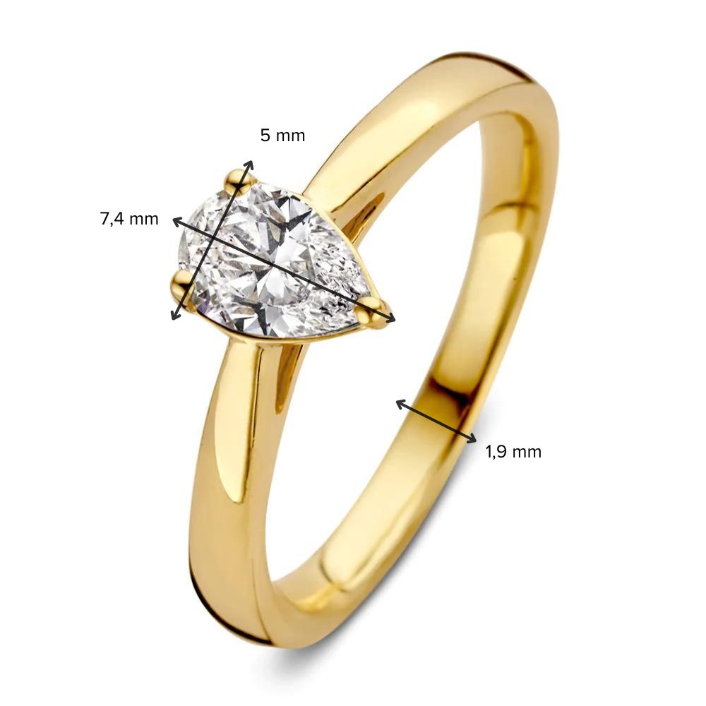 Ring Ava 0,50 ct. Gelbgold
