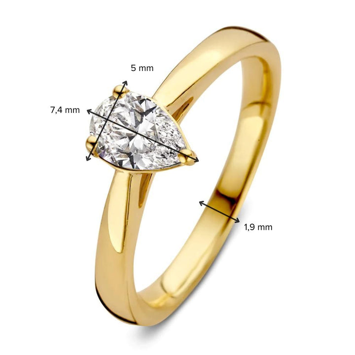 Ring Ava 0,50 ct. Gelbgold
