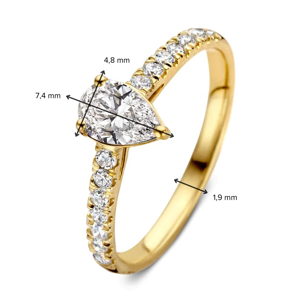 Ring Ava Royal 0,75 ct. Gelbgold