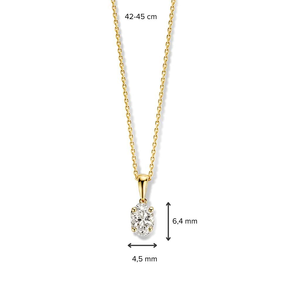 Halskette Franky 0,50 ct. Gelbgold