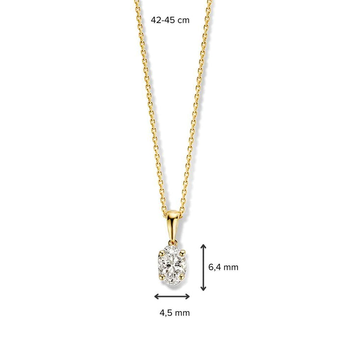 Halskette Franky 0,50 ct. Gelbgold