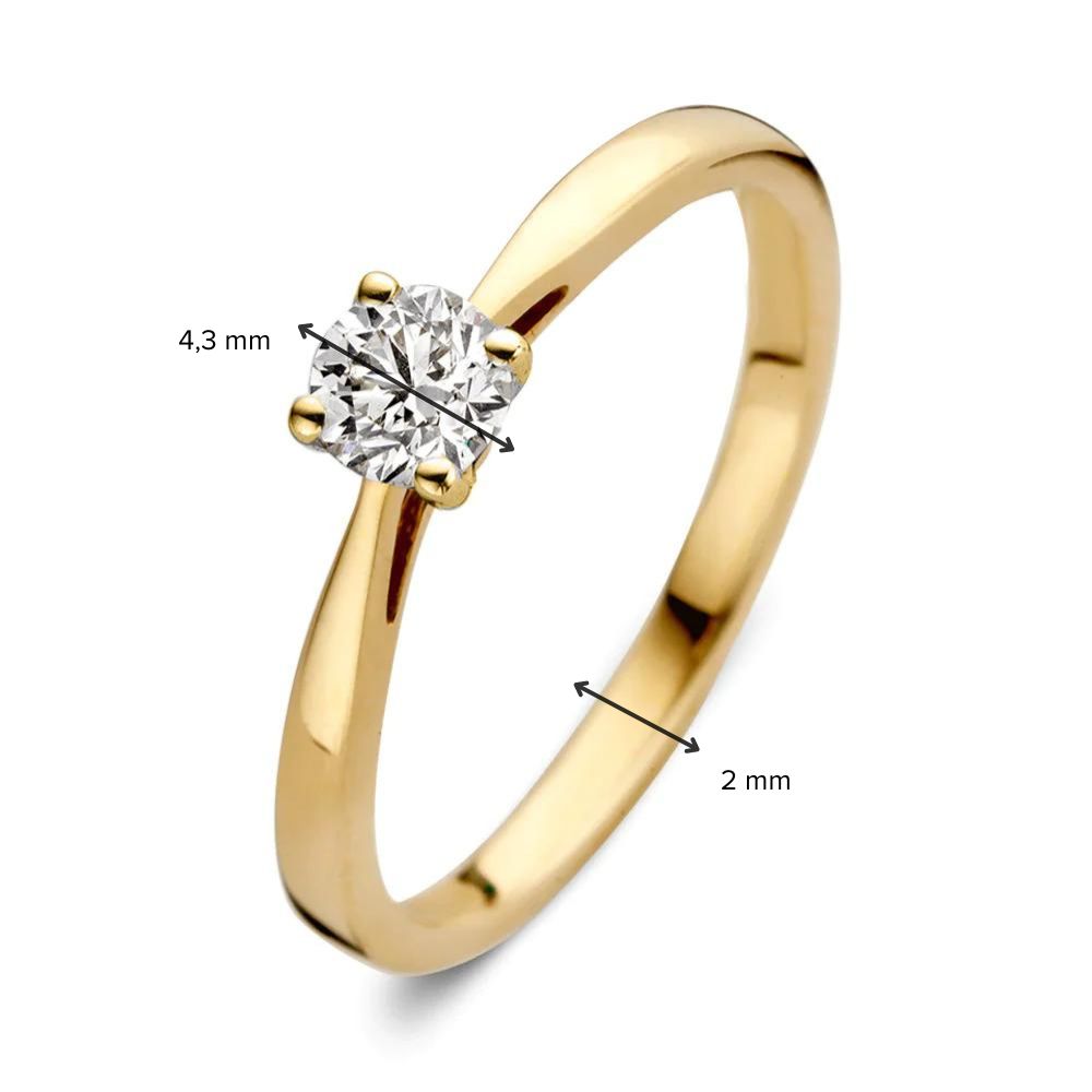 Ring Olivia 0,30 ct. Gelbgold