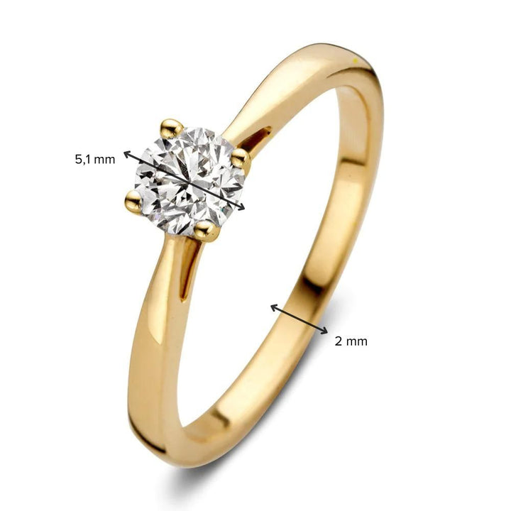 Ring Olivia 0,50 ct. Gelbgold