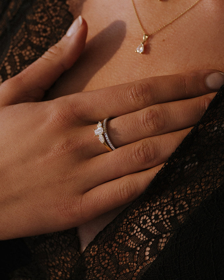 Ring Lize 0,90 ct. Gelbgold