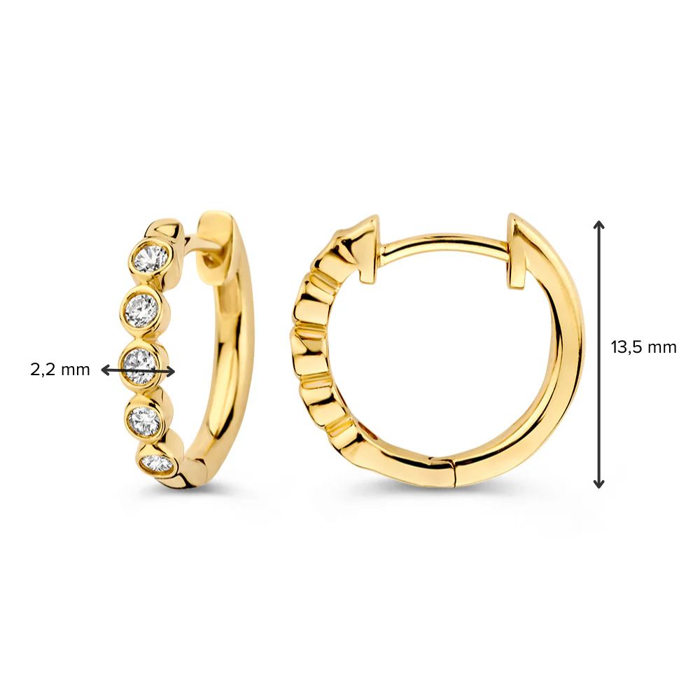 Ohrringe Luna 0,20 ct. Gelbgold