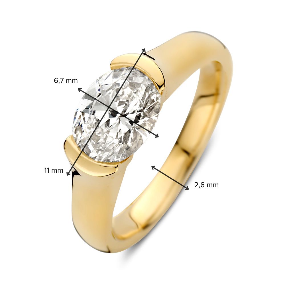 Ring Sara 1,50 ct. Gelbgold