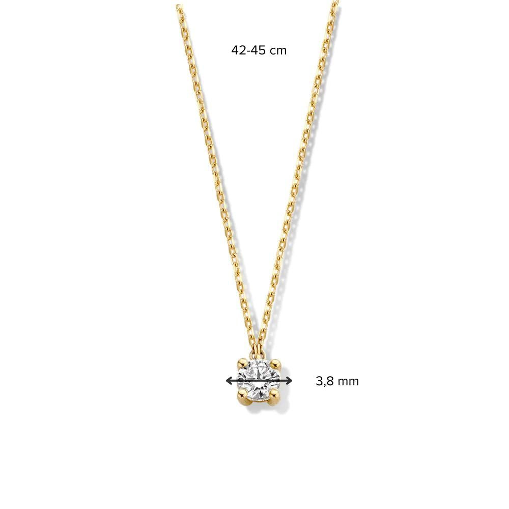 Halskette Olivia 0,20 ct. Gelbgold