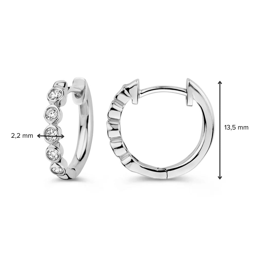 Ohrringe Luna 0,20 ct. Weißgold