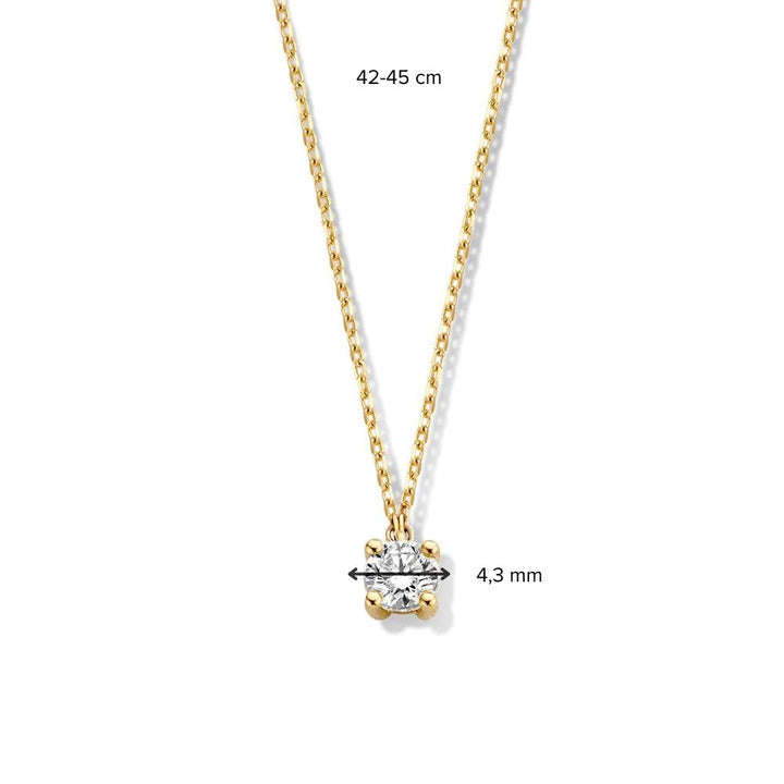 Halskette Olivia 0,30 ct. Gelbgold