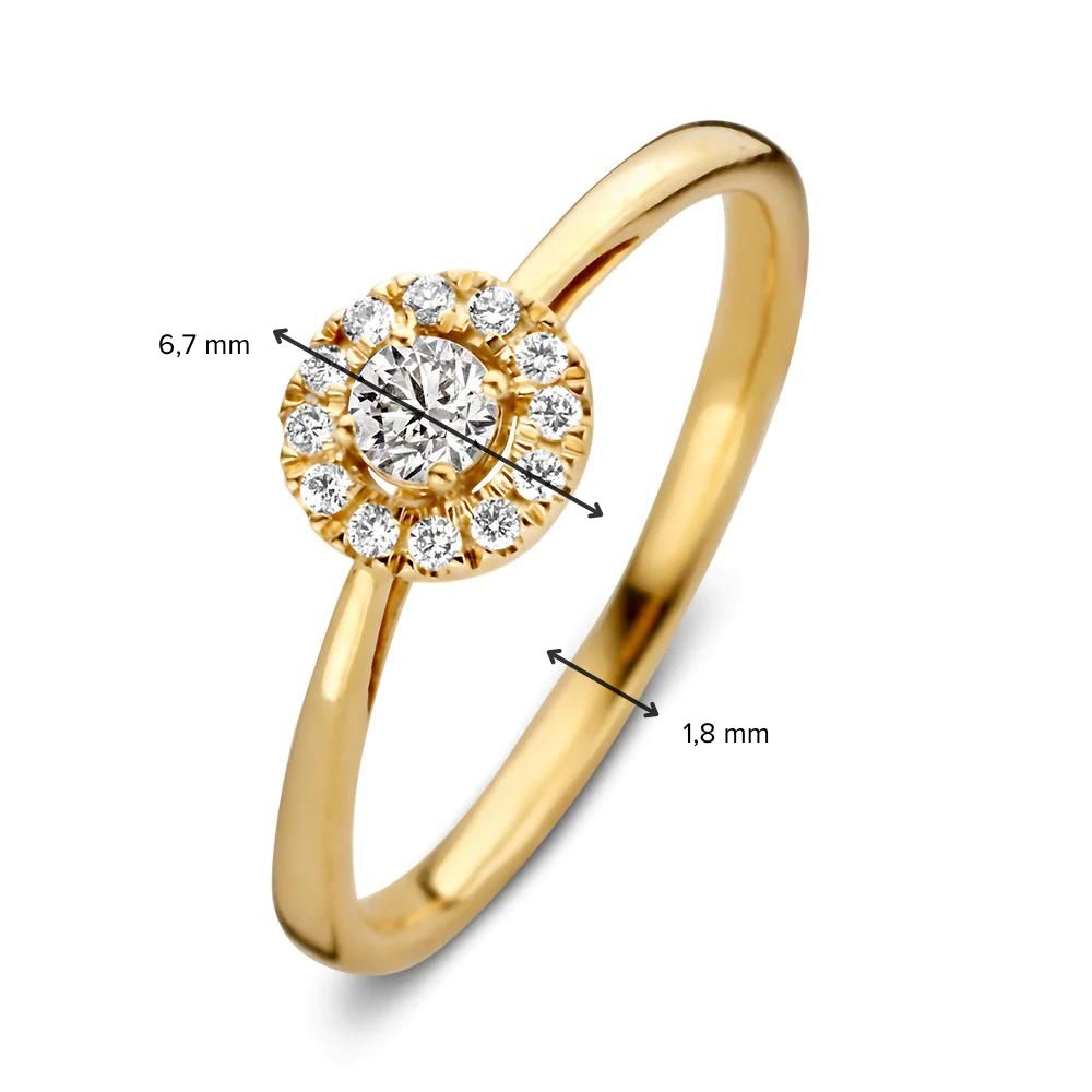 Ring Emma 0,20 ct. Gelbgold