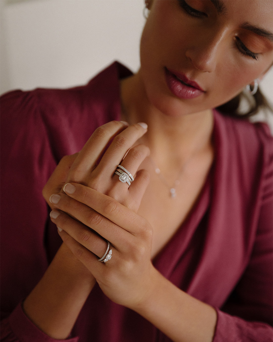 Ring Efeu Royal 1,00 ct. Weißgold