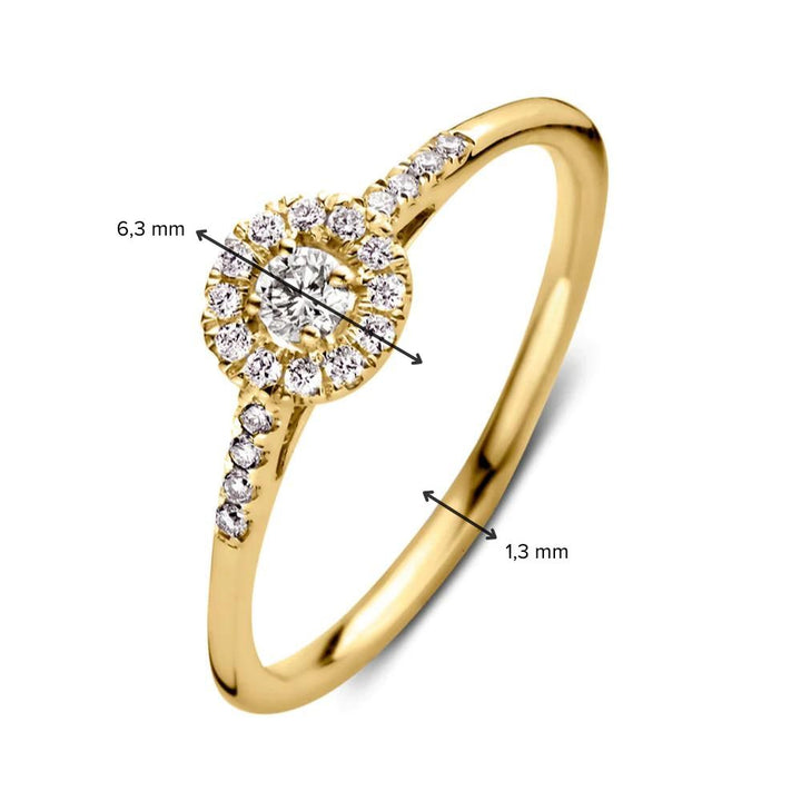 Ring Emma Royal 0,20 ct. Gelbgold