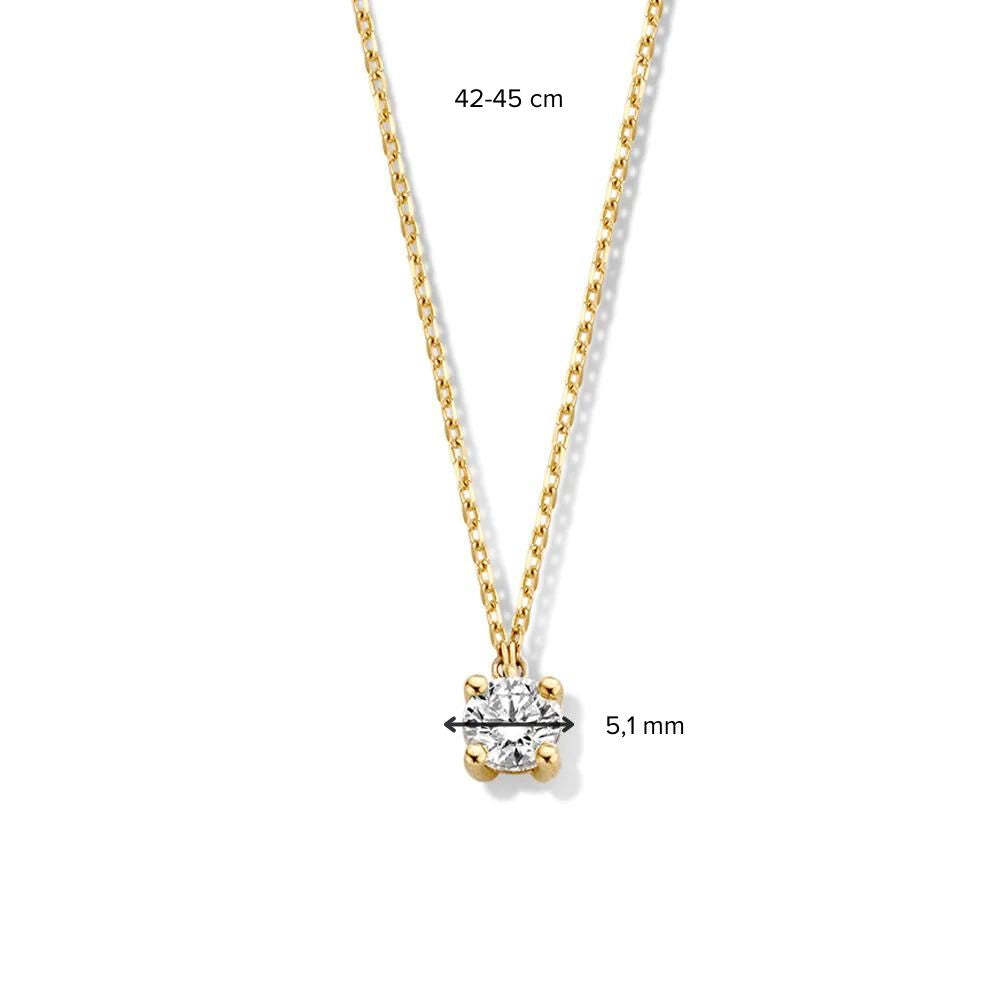 Halskette Olivia 0,50 ct. Gelbgold