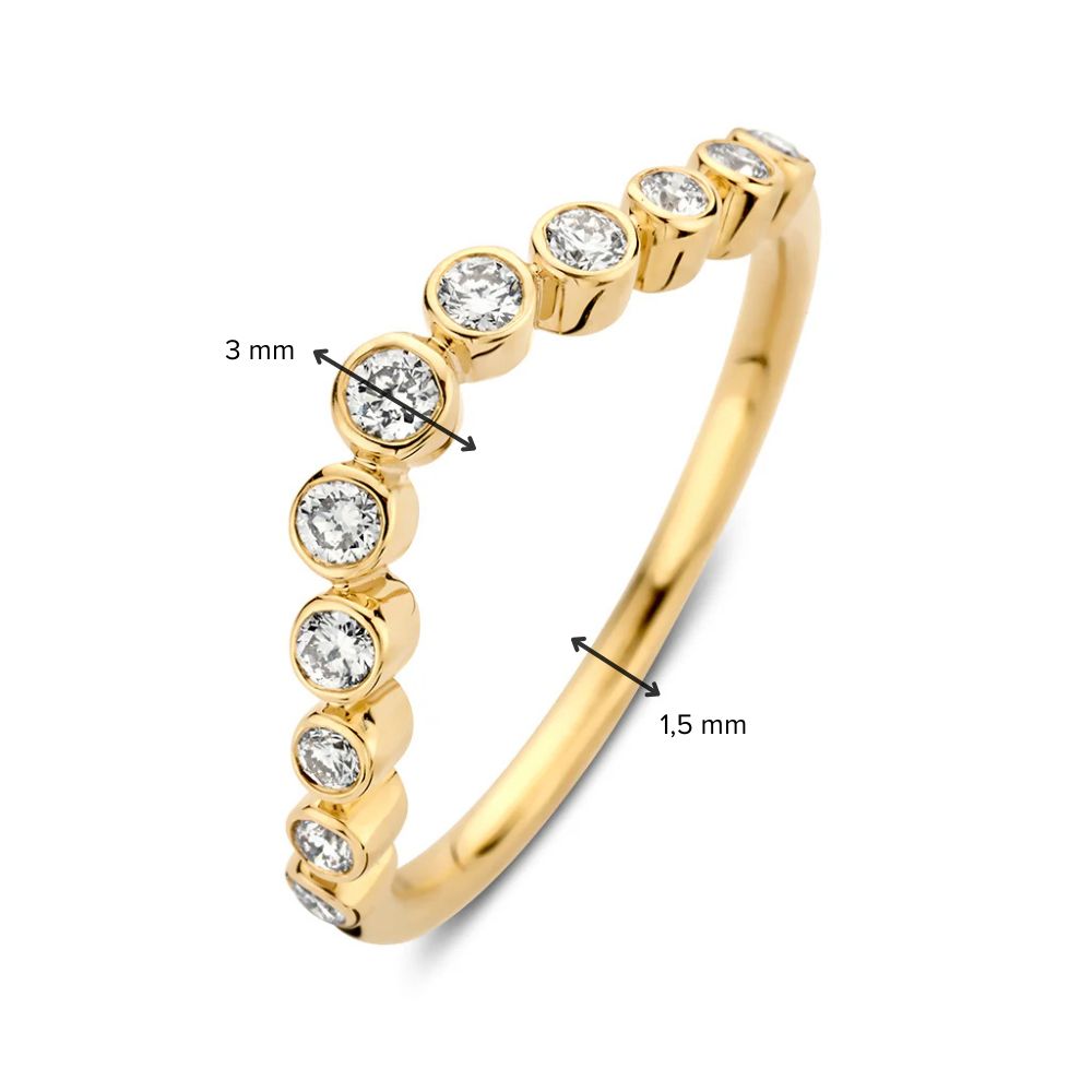 Ring Luna Wave 0,26 ct. Gelbgold