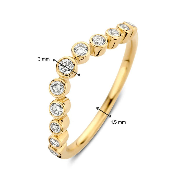 Ring Luna Wave 0,26 ct. Gelbgold