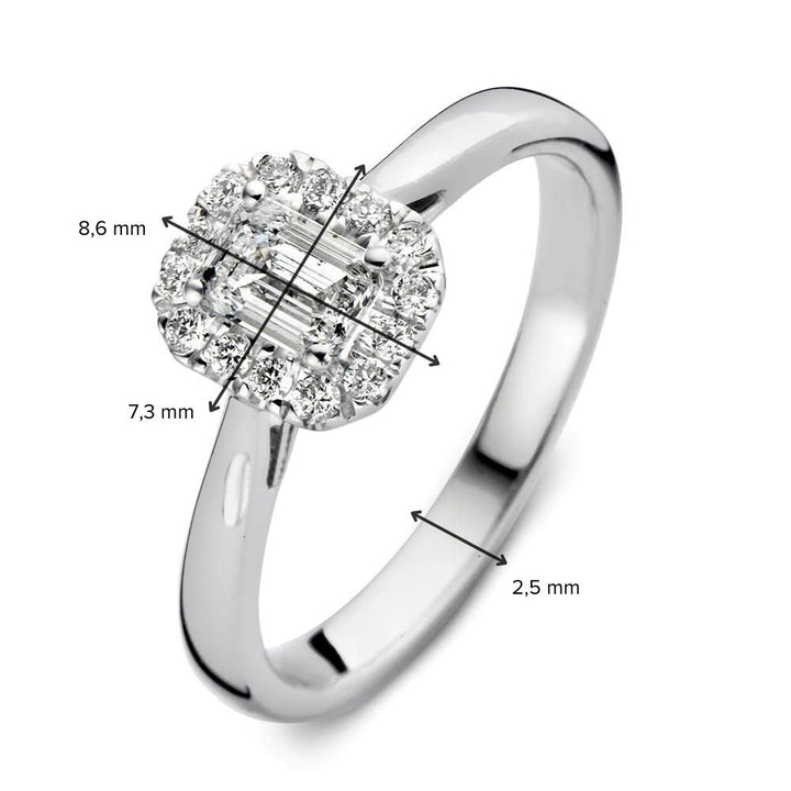 Ring Efeu 0,66 ct. Weißgold