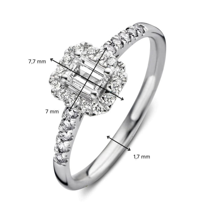 Ring Efeu Royal 0,50 ct. Weißgold