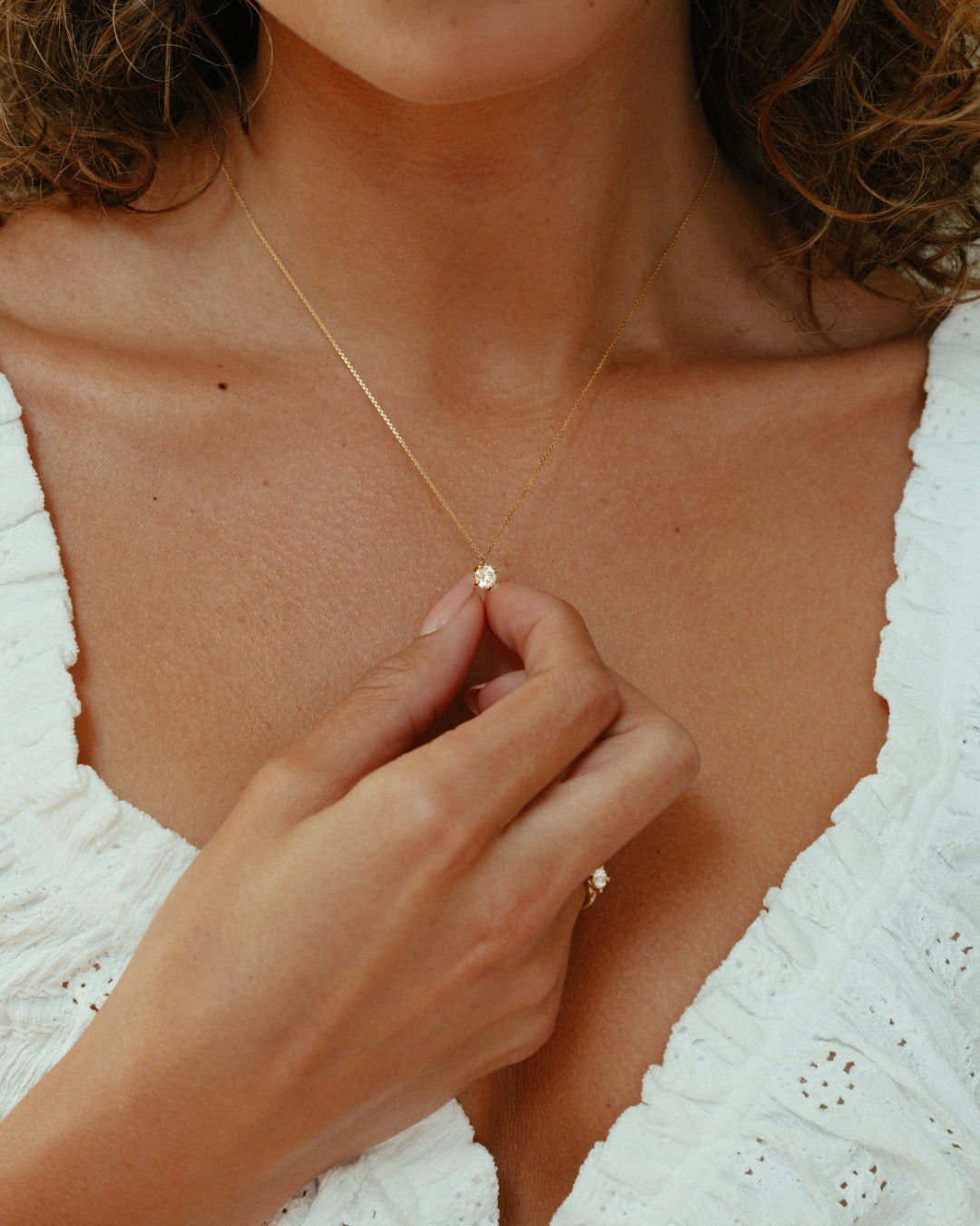 Halskette Olivia 0,50 ct. Gelbgold