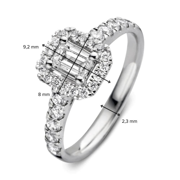 Ring Efeu Royal 1,00 ct. Weißgold
