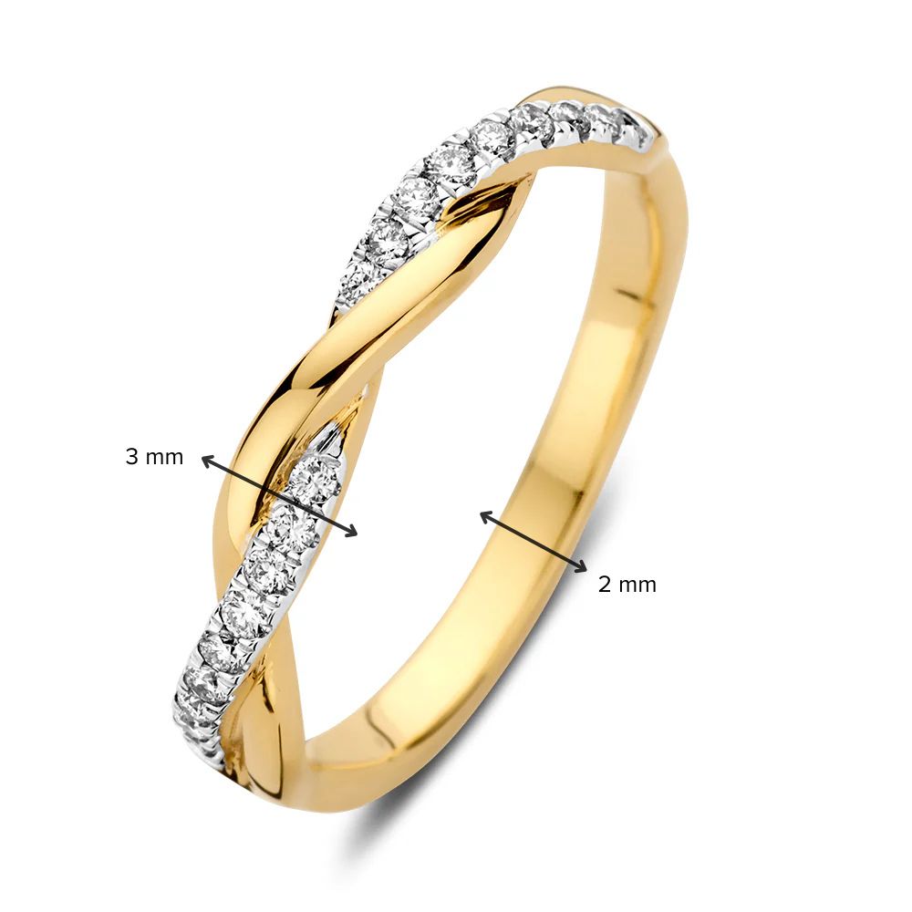 Ring Jackie 0,15 ct. Gelbgold