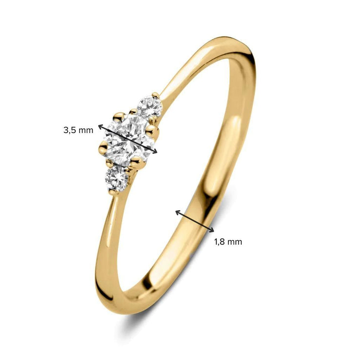 Ring Alix 0,20 ct. Gelbgold