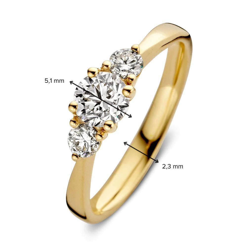 Ring Alix 0,75 ct. Gelbgold