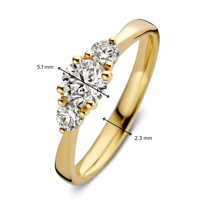 Ring Alix 0,75 ct. Gelbgold