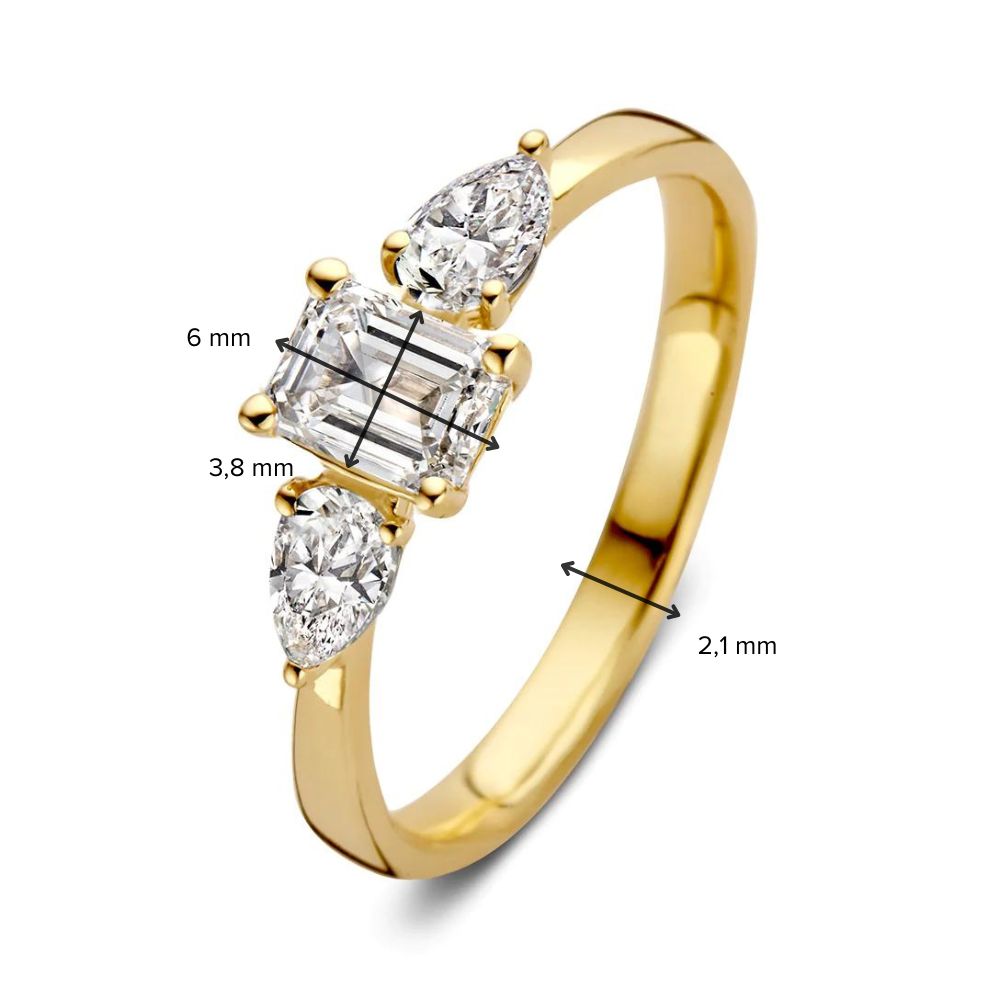 Ring Lize 0,90 ct. Gelbgold