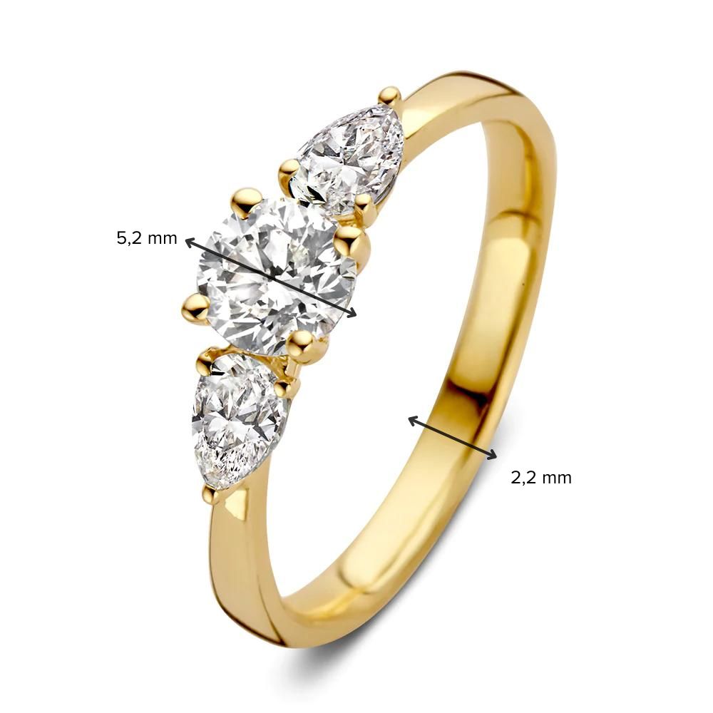 Ring Evie 0,90 ct. Gelbgold