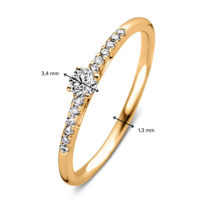 Ring Mary 0,20 ct. Gelbgold