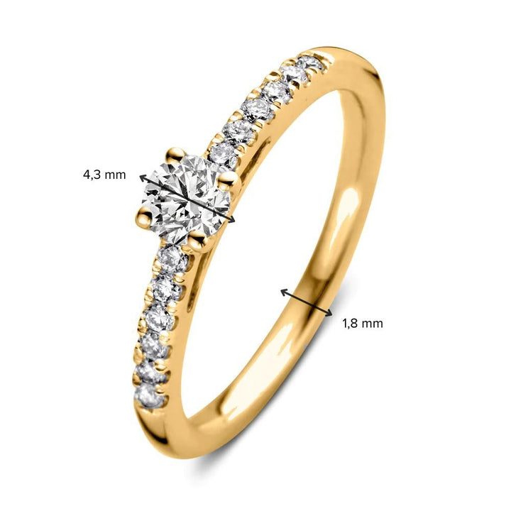 Ring Mary 0,50 ct. Gelbgold