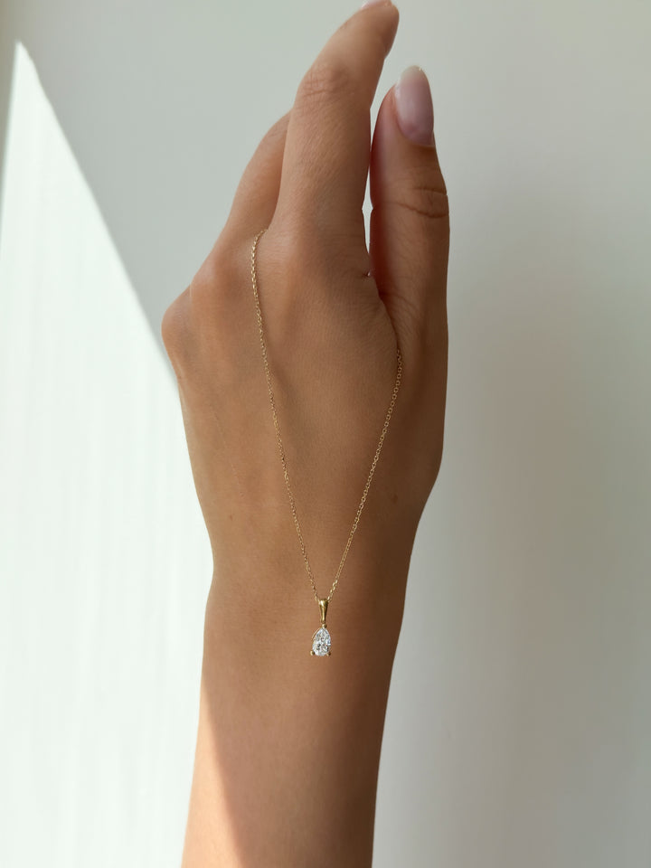Halskette Ava 0,50 ct. Gelbgold