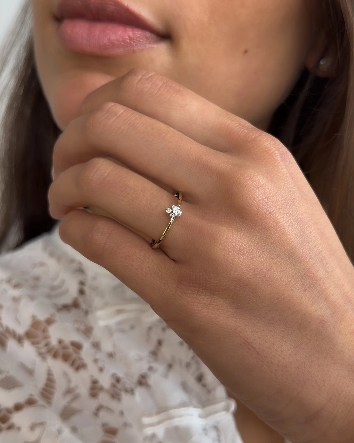 Ring Elise 0,14 kt. Gelbgold