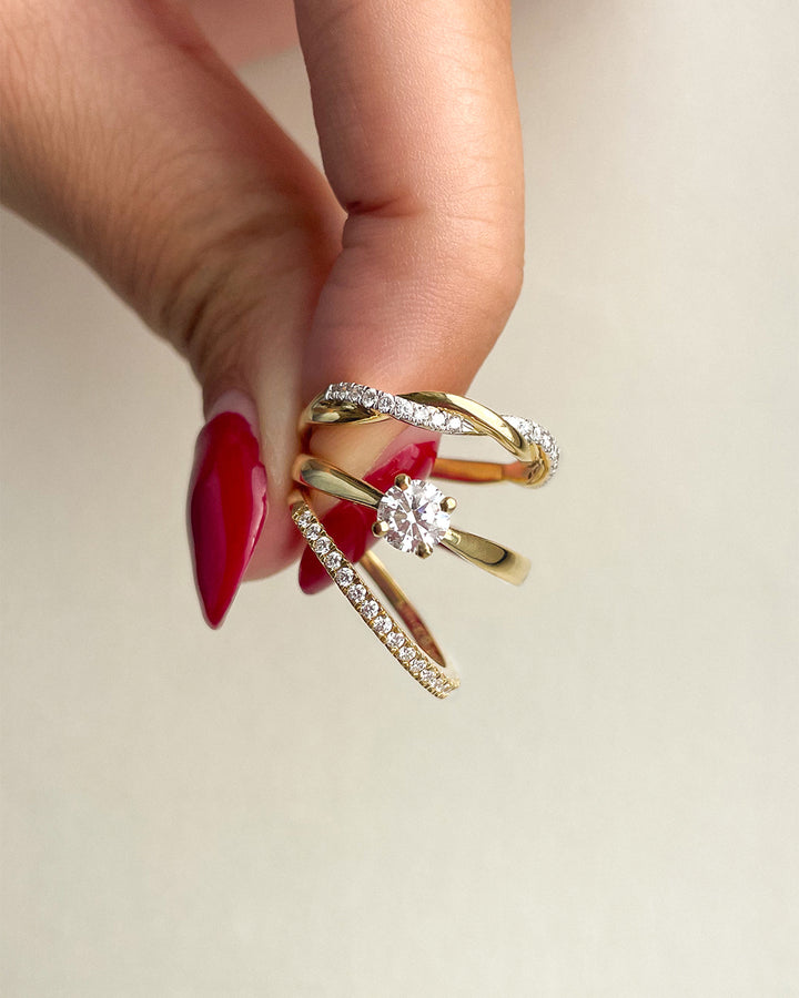 Ring Jackie 0,15 ct. Gelbgold