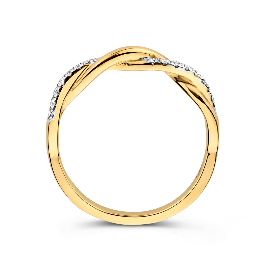 Ring Jackie 0,15 ct. Gelbgold