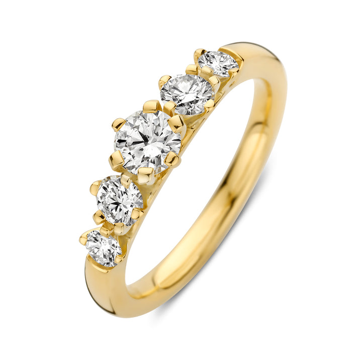 Rubinring 1,00 ct. Gelbgold
