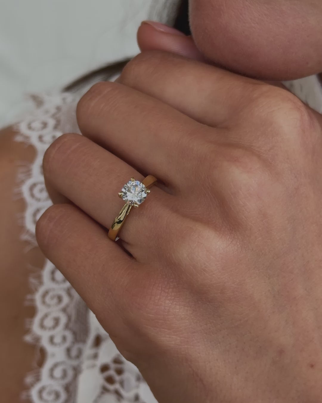 Ring Olivia 1,00 ct. Gelbgold