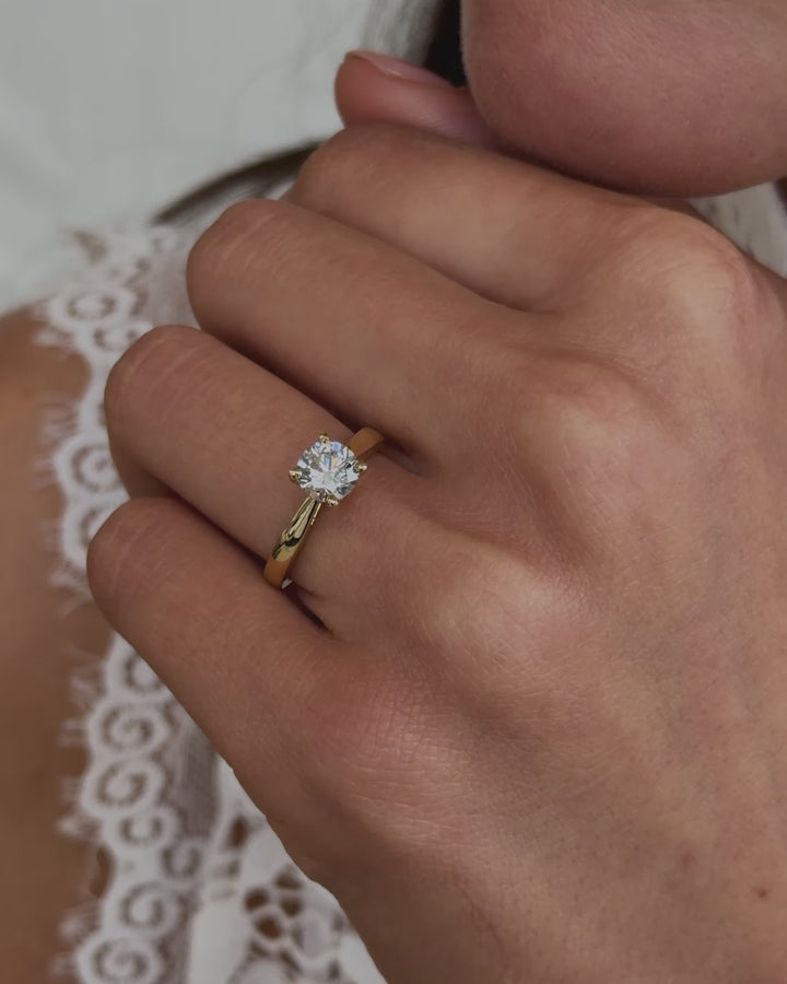 Ring Olivia 1,00 ct. Gelbgold