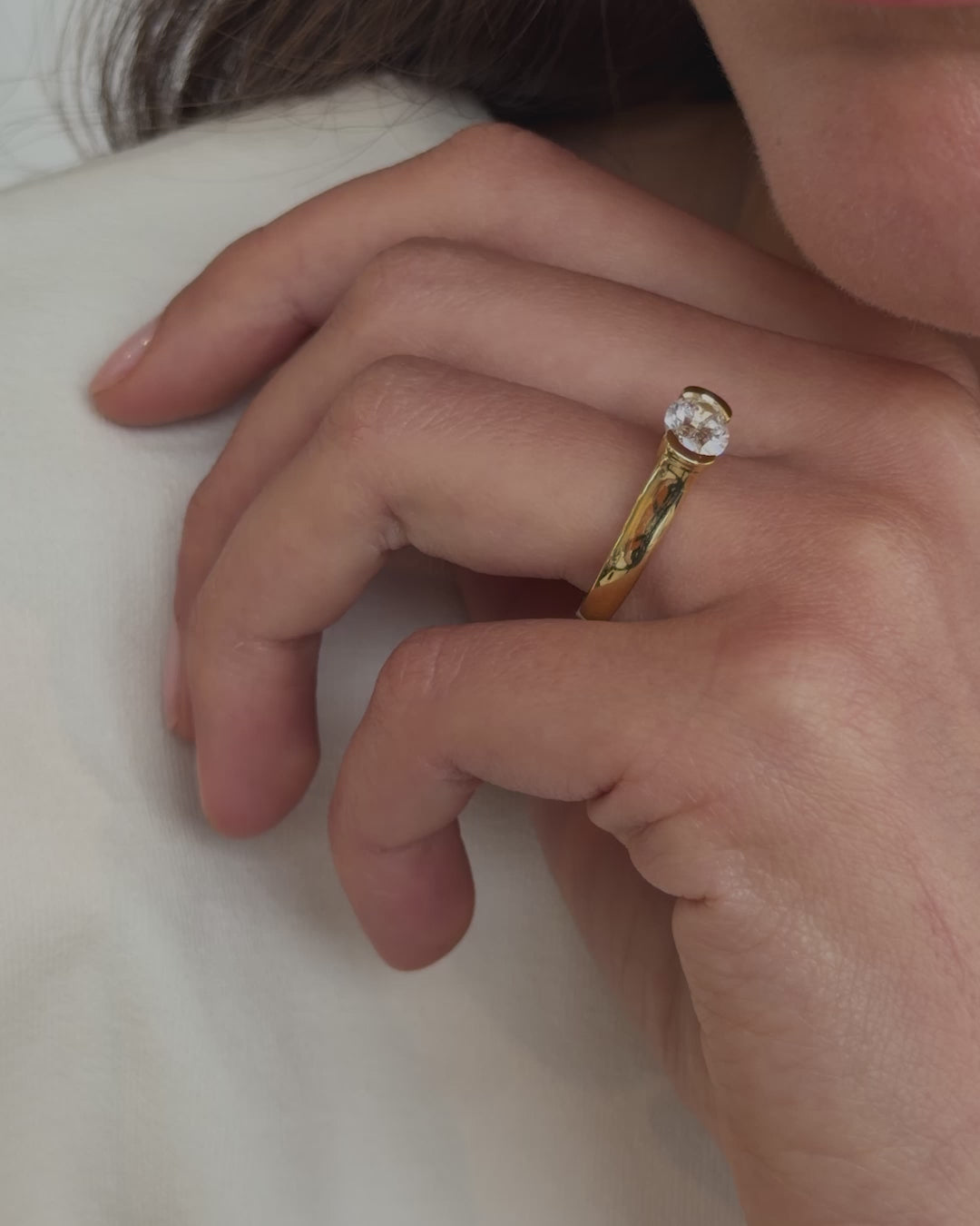 Productvideo van ring met 1,50 ct lab-grown diamant – Aurore Jewelry