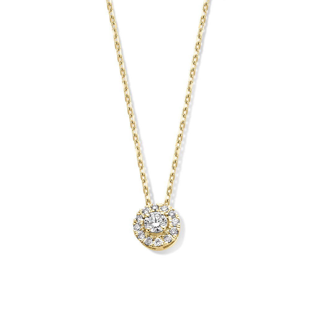 Halskette Emma 0,20 ct. Gelbgold
